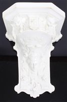 Lot 103 - 19th century Continental white porcelain wall...
