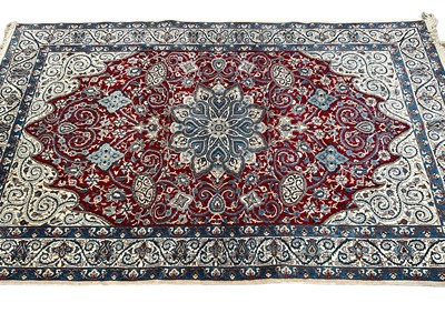 Lot 1294 - Tabriz part silk design rug