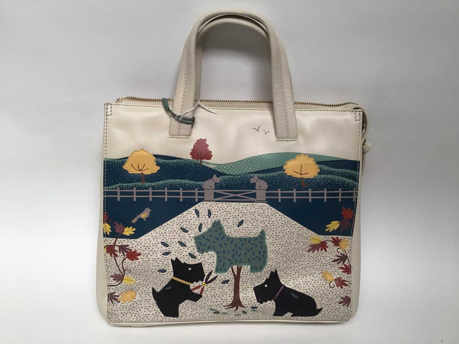 Lot 2058 - Radley Signature Handbag 2018 Dogs of the Manor with coin purse, shoulder strap and dustbag.