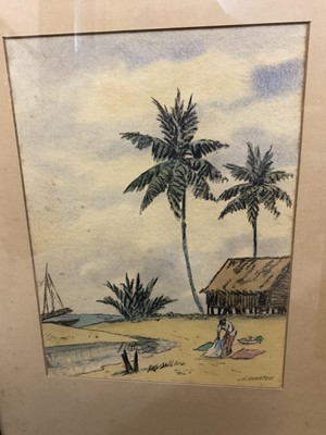 Lot 181 - J R Charlton (active 1920-40) three Malaysian watercolours
