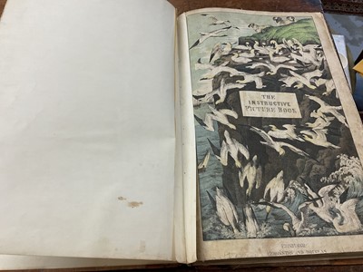 Lot 172 - Victorian book of hand coloured engravings - The Instructive Picture book, together with a series of facsimile early printed maps of India. (2)