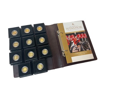 Lot 474 - Tristan da Cunha - London Mint office ' House of Windsor' 9ct gold Half Crown collection 2010