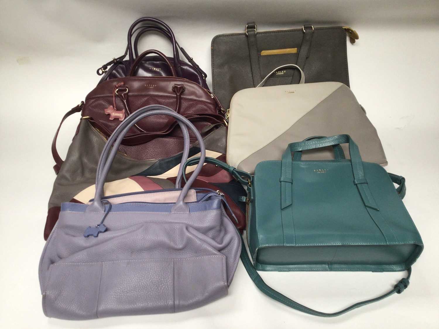 Lot 2066 - Radley leather handbags, varying colours and sizes, including large tote bag (7)