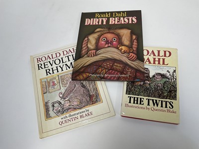 Lot 1724 - Roald Dahl - The Twits, with illustrations by Quentin Blake 1st Edition published 1980 by Jonathan Cape, together with Revolting Rhymes, 1982 first edition and Dirty Beasts, 1983 first edition