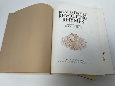 Lot 1724 - Roald Dahl - The Twits, with illustrations by Quentin Blake 1st Edition published 1980 by Jonathan Cape, together with Revolting Rhymes, 1982 first edition and Dirty Beasts, 1983 first edition