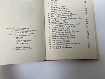 Lot 1724 - Roald Dahl - The Twits, with illustrations by Quentin Blake 1st Edition published 1980 by Jonathan Cape, together with Revolting Rhymes, 1982 first edition and Dirty Beasts, 1983 first edition