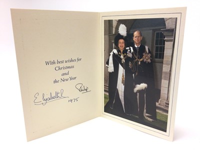 Lot 105 - H.M. Queen Elizabeth II and H.R.H. The Duke of Edinburgh, signed 1975 Christmas card