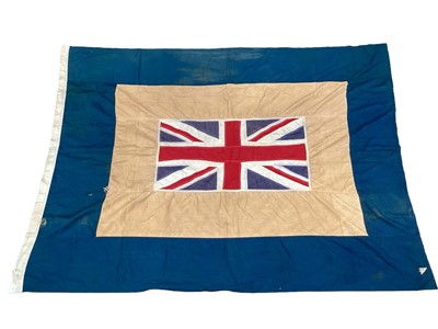 Lot 87 - Unusual Victorian Royal Union flag with cream and blue border