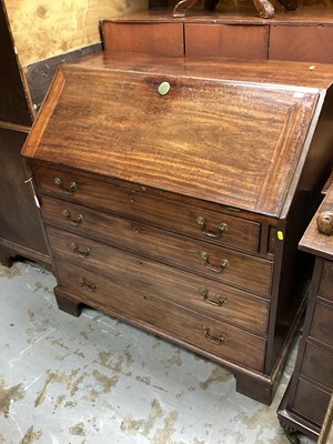 Lot 1261 - George III mahogany bureau