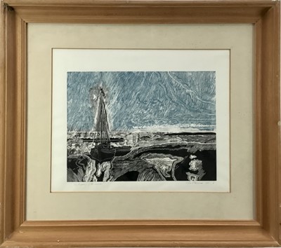 Lot 103 - John Scorror O'Connor (1913-2004) woodcut - Riddle of the sands