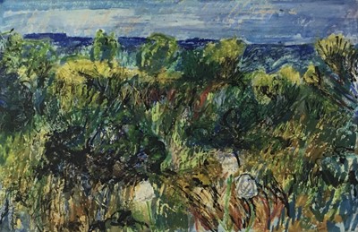 Lot 110 - Hugh Cronyn (1905-1996) mixed media - Landscape