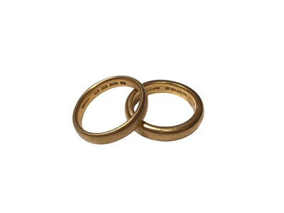 Lot 71 - Two 22ct gold wedding rings
