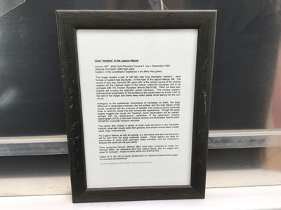 Lot 100 - Hubble Images - NASA, Durst Lamda Print, Giant Twisters – Lagoon Nebula, 91cm x 91cm