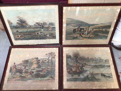 Lot 308 - Set of six 19th century hand coloured sporting prints, in glazed frames