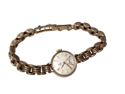 Lot 48 - 1950s Tudor Royal 9ct gold cased ladies wristwatch on 9ct gold Rolex watch bracelet