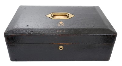 Lot 107 - H.M.King George VI Government black despatch box