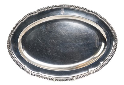Lot 103 - H.M.King George III silver meat platter