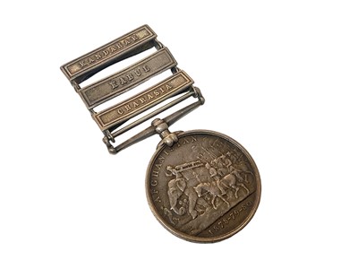 Lot 700 - Victorian Afghanistan medal with three clasps- Kandahar, Kabul and Charasia named to .B/232 PTE. B. Curran. 92nd. High. R.