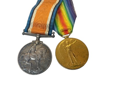 Lot 707 - First World War pair comprising War and Victory medal named to 46767 PTE. W. A. Read. Essex. R.