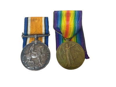 Lot 708 - First World War pair comprising War and Victory medal named to 26511 PTE. A. Marigold. R. F. C.