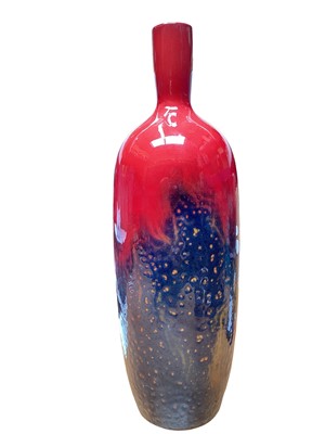 Lot 1122 - Royal Doulton Flambé vase, numbered 1617, 35.5cm high