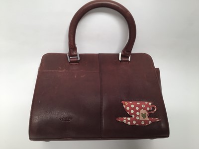 Lot 2071 - Yoshi 'Biscuit' leather handbag with shoulder strap and dust bag.  Five Radley purses with three purse soft bags and three other handbags.