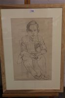 Lot 1192 - *Glyn Morgan (1926 - 2015), pencil - Schoolboy,...