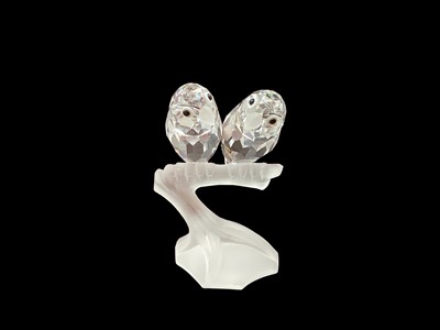 Lot 1151 - Swarovski crystal Annual Edition 1987 Togetherness - The Lovebirds, boxed with certificate