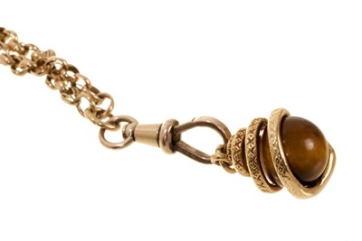 Lot 536 - Victorian gold guard chain