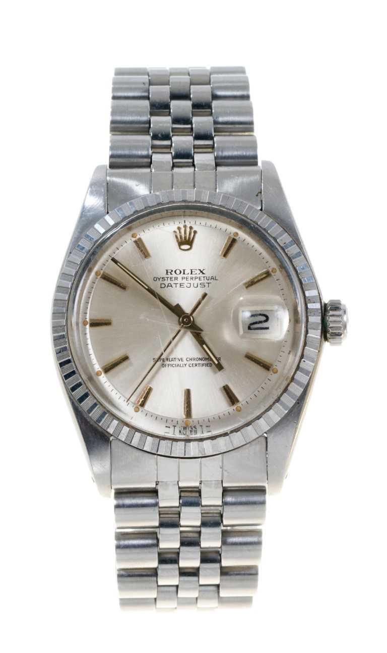 Lot 602 - Gentlemens Rolex Oyster Perpetual DateJust stainless steel wristwatch