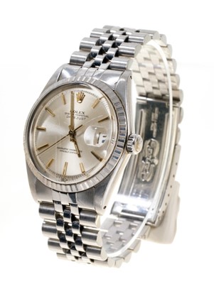 Lot 602 - Gentlemens Rolex Oyster Perpetual DateJust stainless steel wristwatch