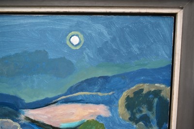 Lot 981 - *Sir Norman Reid (1915-2007) oil on board - Full Moon, signed, titled and inscribed verso, 46cm x 38cm, in painted frame