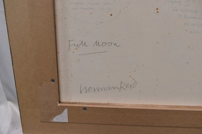 Lot 981 - *Sir Norman Reid (1915-2007) oil on board - Full Moon, signed, titled and inscribed verso, 46cm x 38cm, in painted frame