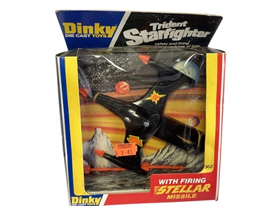 Lot 1855 - Dinky trident Starfighter with firing Stellar Missile, in window box No.362 & CUSTOMISED Freeway Cruiser, in window box No.390 (2)