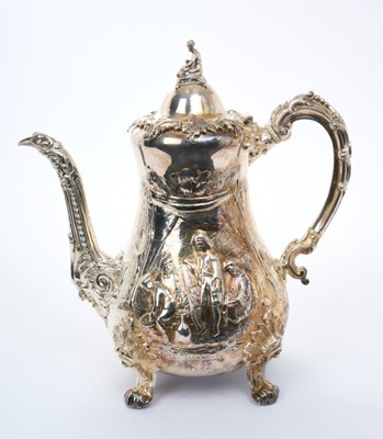 Lot 402 - Unusual and good quality Victorian silver coffee pot