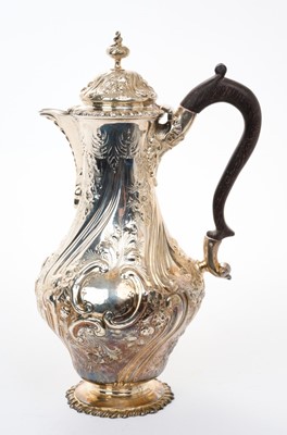 Lot 403 - Late Victorian silver coffee jug/water pot