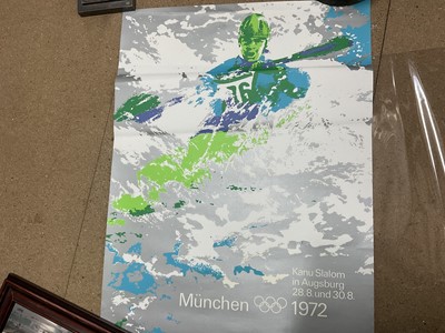 Lot 176 - 1972 Munich Olympics original poster - Kayak, 83 x 59cm