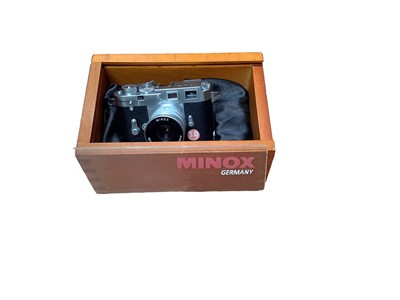 Lot 2358 - Minox Leica M3 miniature digital classic spy camera in case