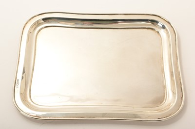 Lot 390 - Silver dressing table tray