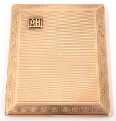 Lot 576 - 9ct gold cigarette case by Asprey & Co