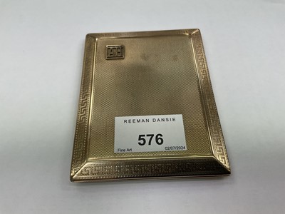 Lot 576 - 9ct gold cigarette case by Asprey & Co