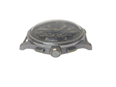 Lot 612 - 1940s Breitling wristwatch, with inscription to reverse dates 1942. Provenance: vendors father wore watch during the War, photograph to follow.