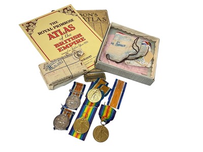 Lot 732 - First World War pair comprising War and Victory medals named to 5321 PTE. C. H. Webb. 3 - Lond. R., another pair named to 4989 PTE. C. Keyes