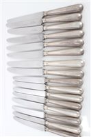 Lot 283 - Set of eight contemporary Silverer-handled...