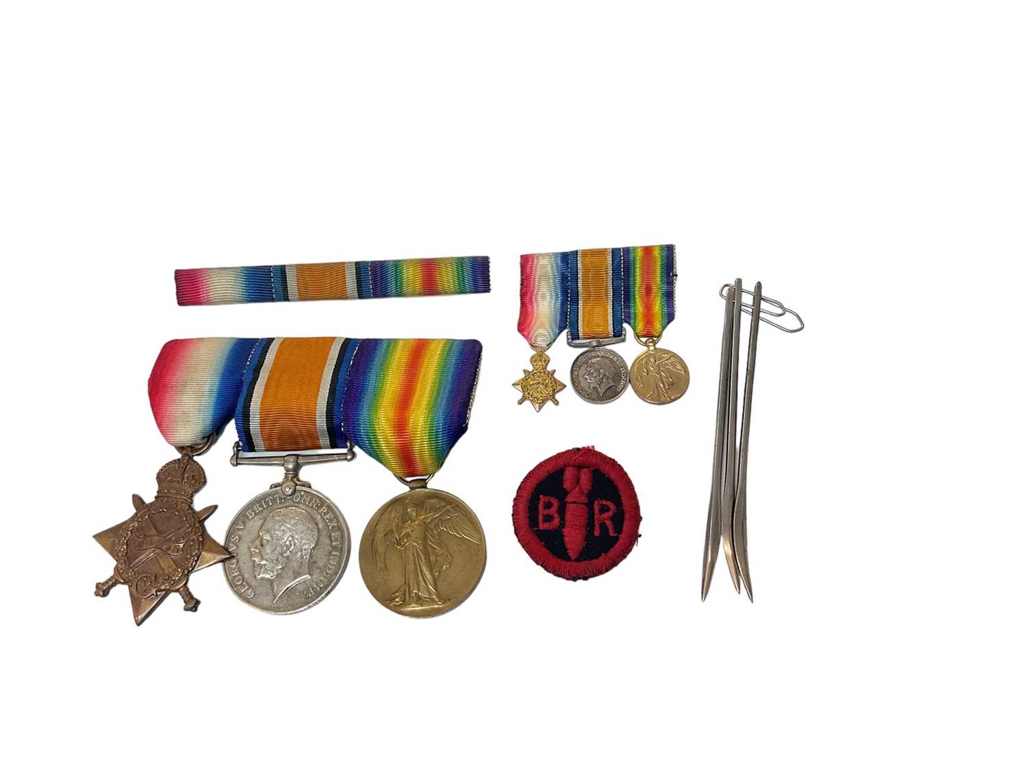 Lot 717 - First World War 1914 - 15 Star trio comprising 1914 - 15 Star named to 107216 SJT. R. O. B. Fitzgerald. 2/Can: MTD : RIF.