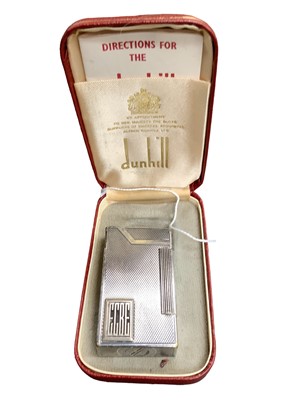 Lot 2525 - 1930s Dunhill plated lighter in later box