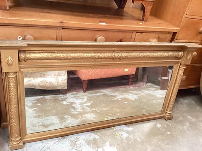 Lot 1428 - Gilt framed over mantle mirror