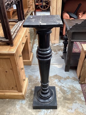 Lot 1226 - Ebonised torchere