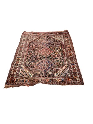 Lot 1418 - Eastern rug with geometric decoration