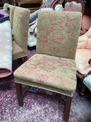 Lot 1294 - Set of four upholstered dining chairs